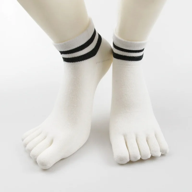WHLYZ YW 5 пар/лот, хлопковые носки с пальцами, полосатые носки с пятью пальцами, смешные мужские носки, подходят EU39-44, meia sokken, модные