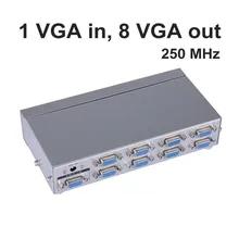 Горячая MT-VIKI 8 портов VGA разветвитель 1 в 8 из Дистрибьютор 8 Monitore дисплей Gleiche Bild Synchron Hohe Auflsung пропускная способность MT-2508
