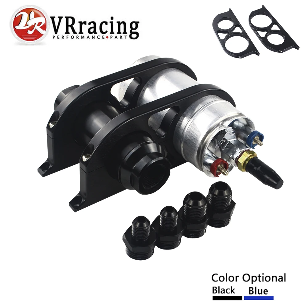 VR RACING 44mm&60mm Dual Double Billet Fuel Pump Filter Mounting