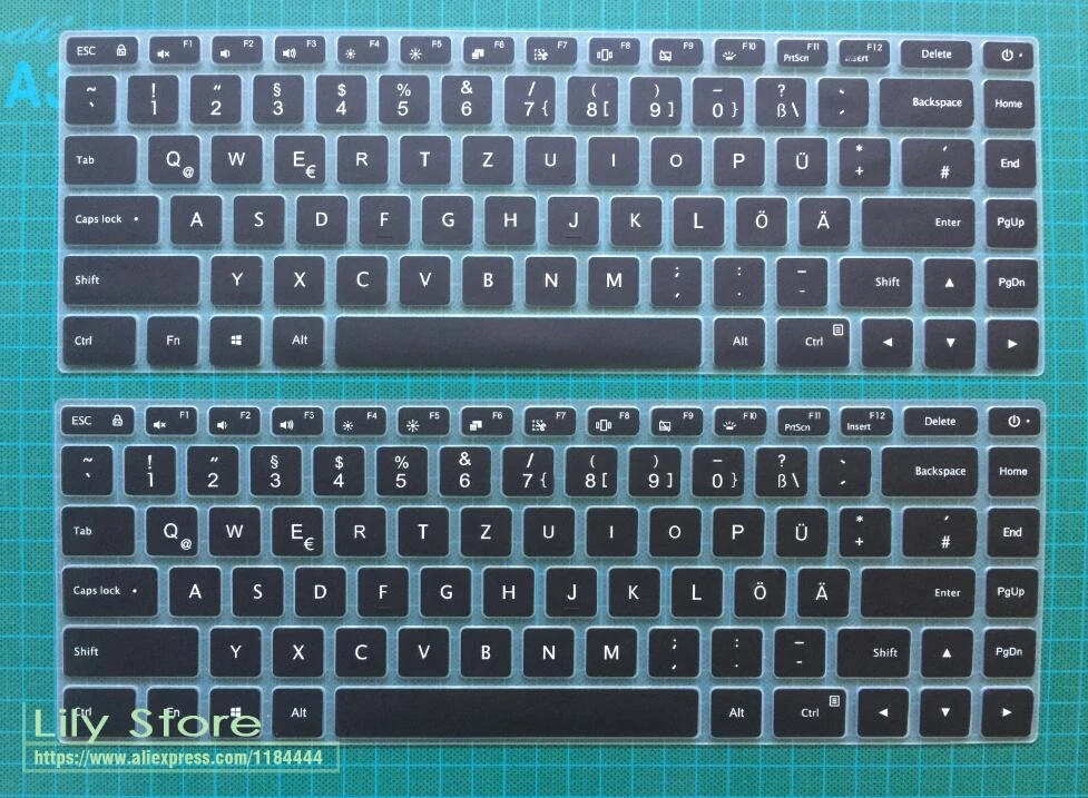 (2 шт.) немецкий силиконовый чехол для клавиатуры ноутбука Xiaomi Mi Notebook Air 13 3 Pro 15 6