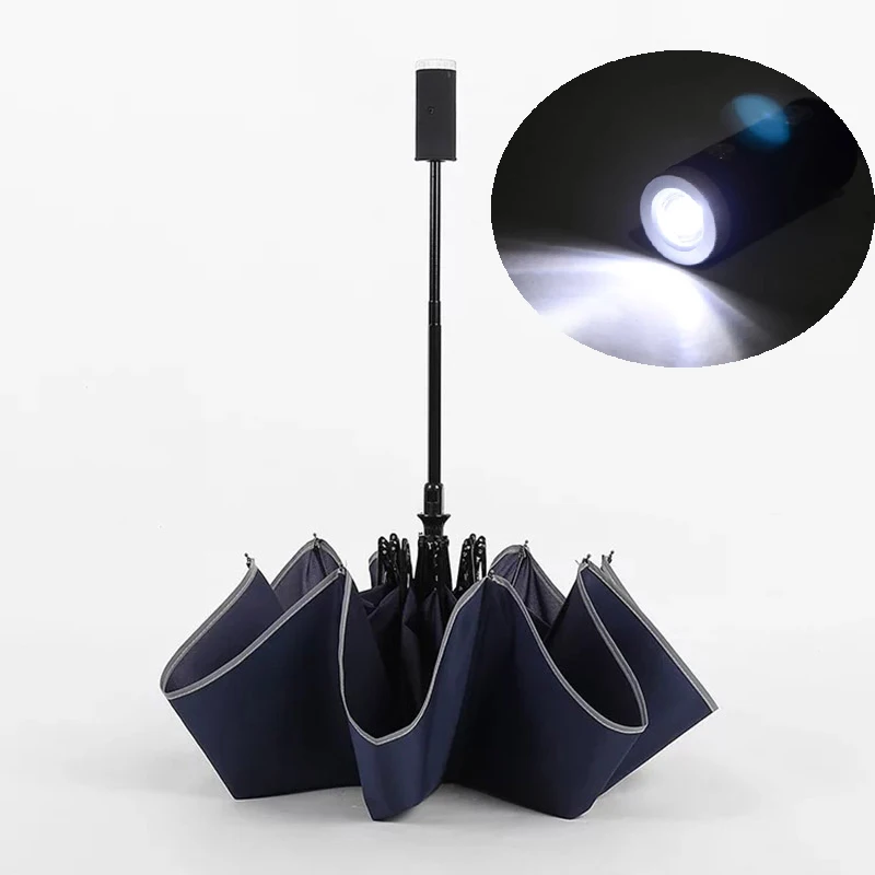 

Big Led Automatic Folding Umbrella Parasols Japanese Strong Windproof Super Wide Outdoor Blue Black Rain Umbrellas Women Men