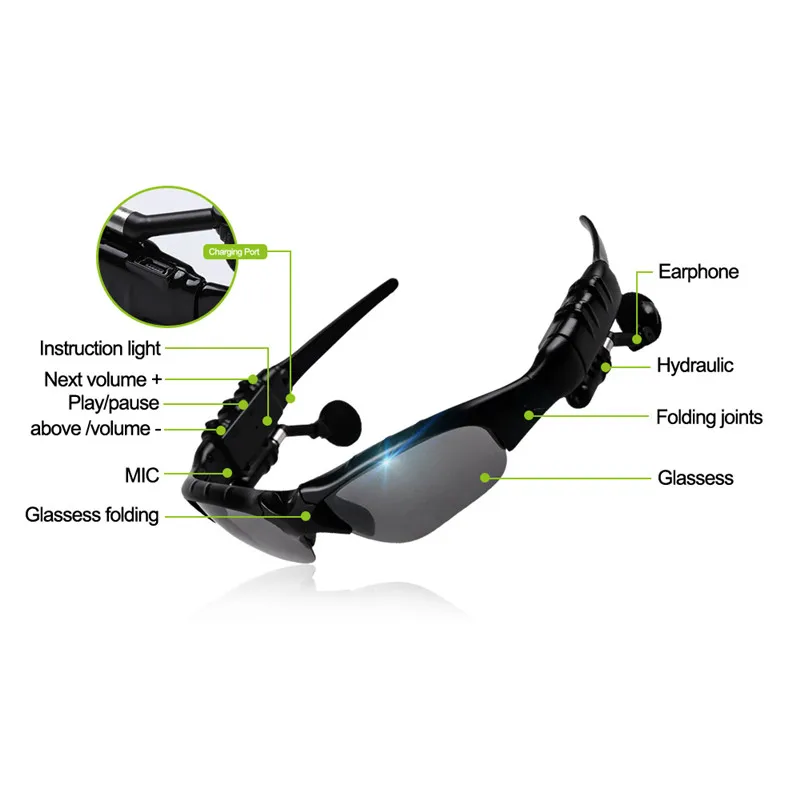 Original Sunglasses Wireless Bluetooth Headphones Smart Glasses