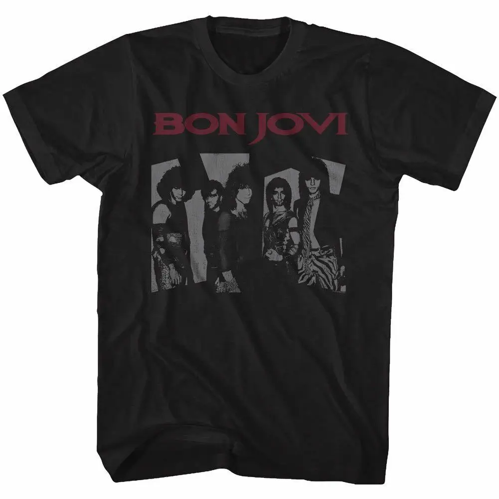 

Mens Licensed Bon Jovi T-Shirt Retro Jovi Black Cotton in New Newest 2019 Fashion Stranger Things T Shirt Men