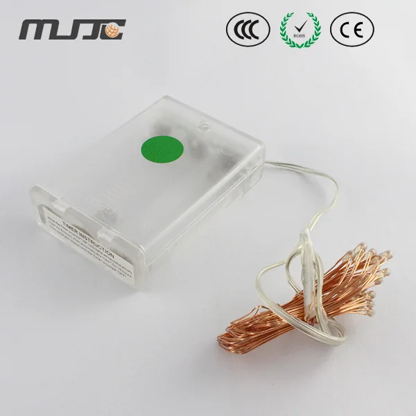 

MJJC New 3AA Battery Operated 2M 20 LED Timer Fairy Copper Wire String Lights Automatically ON for 6 Hours,then OFF for 18 Hours