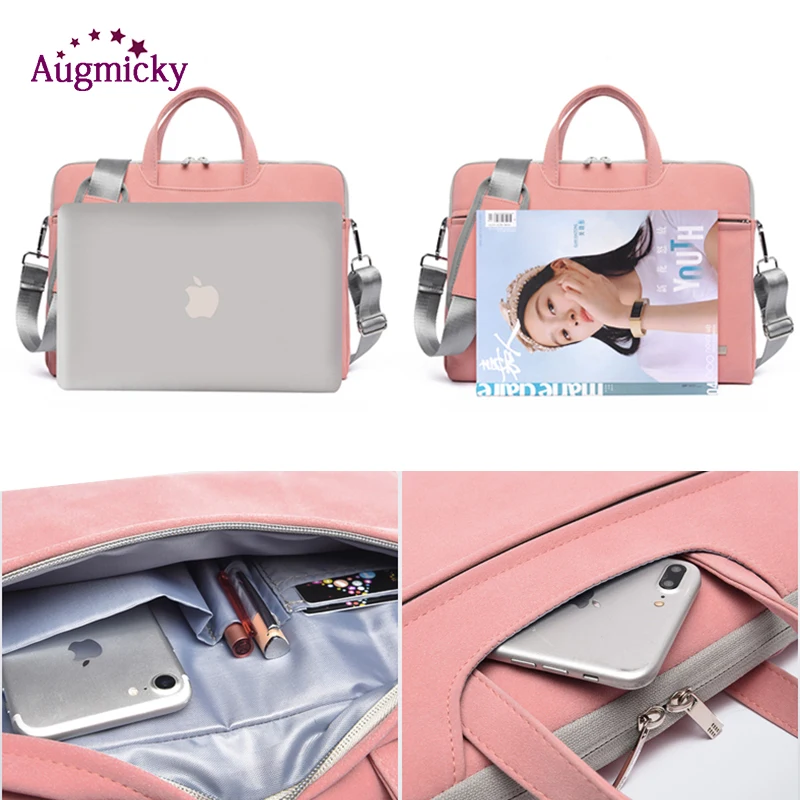 Bolsa de Couro Executiva para Macbook Polegadas para Homens e Mulheres Bolsa do Bolsa pu para Laptop Pasta Air 13.3 14 15.6 - Imagem 5