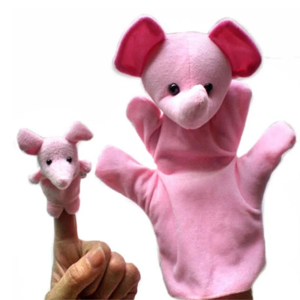 The parent-child game props teaching props double cloth dolls  Animal Finger Puppet to appease the toys10pcs 