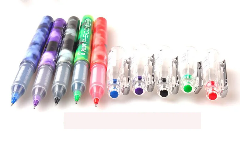 Pilot Pens Fine Needle Tip Gel Ink Pen P-500 0.5 mm Japan BL-P500 P700 0.7 mm 2