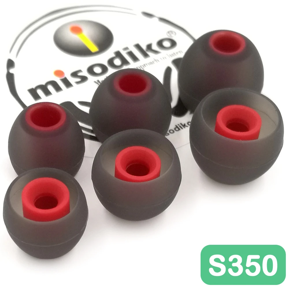 

misodiko S350 Silicone Earbuds Tips Eartips for SONY WF/WI SP700N 1000X, MDR-EX 10LP 15AP 15LP 100IP/ Sennheiser Momentum In Ear