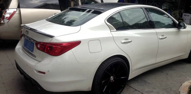 Для Infiniti Q50 Q50S задний багажник спойлер Высокое качество ABS Материал грунтовка Цвет для хвостовой части автомобиля декоративное крыло