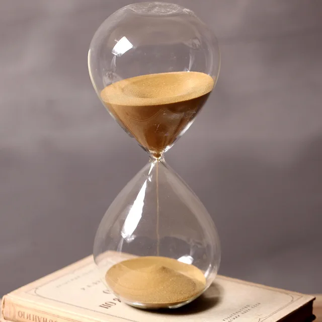 60 minutes timing hourglass height 24cm creative gift glass sand