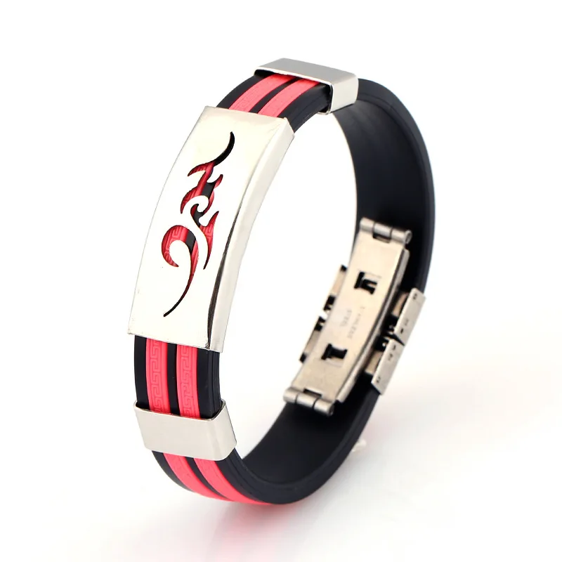 Qevila 2019 Hot Bracelet Men Fashion Fire Simple Stainless Steel Adjustable Bracelets for Men Korean European Style Bangles Gift (1)