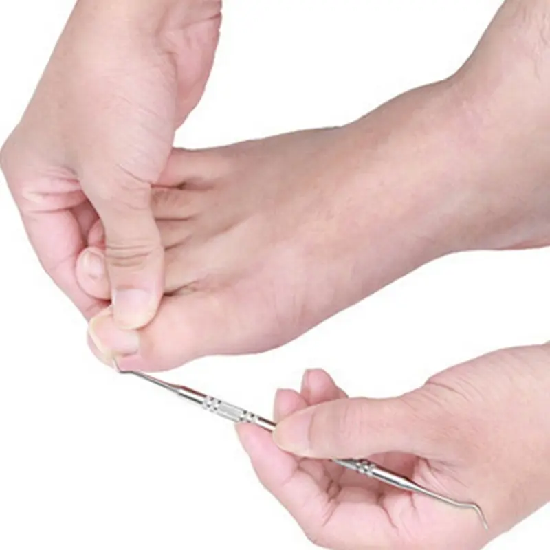 Вросший носок коррекция ногтей Лифтер пилка для ногтей чистая установка Инструмент Педикюр Уход за ногтями на ногах очиститель для крючков двусторонний