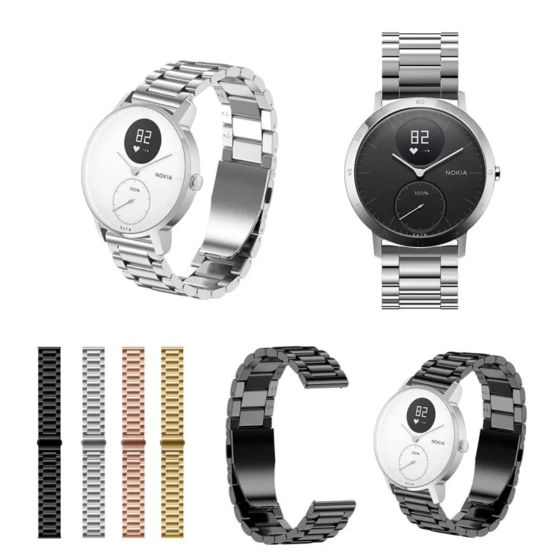

new Stainless Steel Quick Release Wrist Bands Belt Watch Strap for Nokia Withings Steel HR @JH