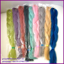 1pc/lot Many BRIGHT colors for your choice 24″ braiding synthetic hair one tone color/Original colors synthetic jumbo braid