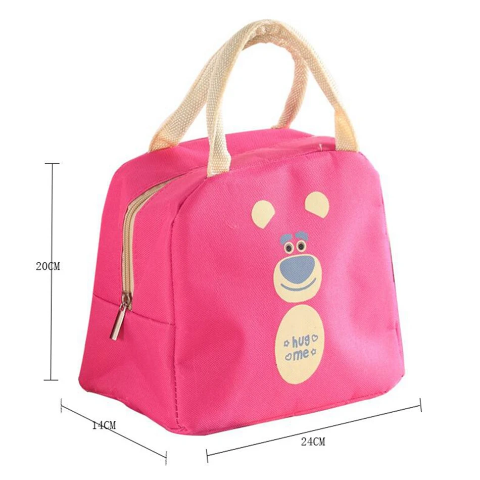 Cartoon Animal Lunch Bag Portable Insulated Cooler Bags Thermal Food Picnic Lunchbox Women Kids Lancheira Lunch Box Tote