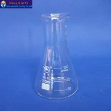 1 стекло для ПК лабораторная коническая колба Erlenmeyer колба 150 мл лабораторное использование стеклянная треугольная фляга