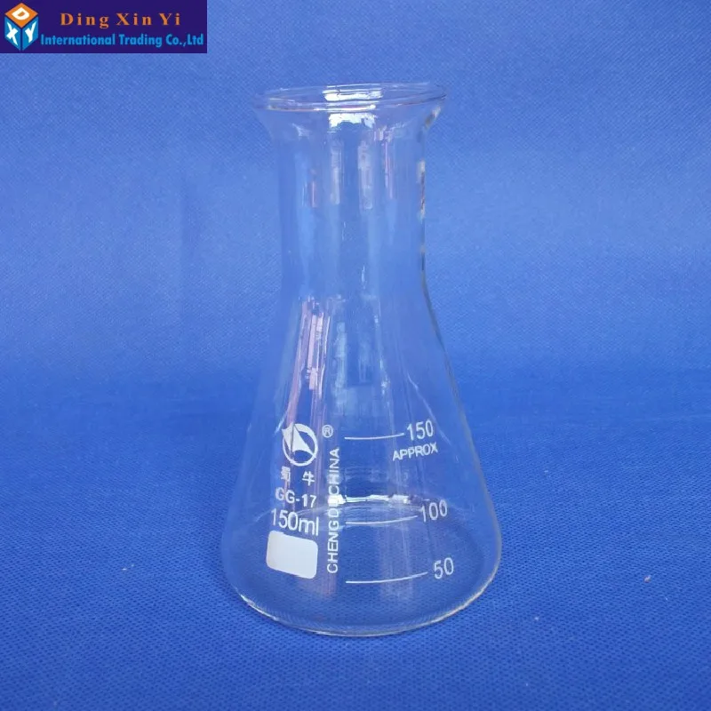 Buy 1PC Glass lab conical flask Erlenmeyer Flask 150ml