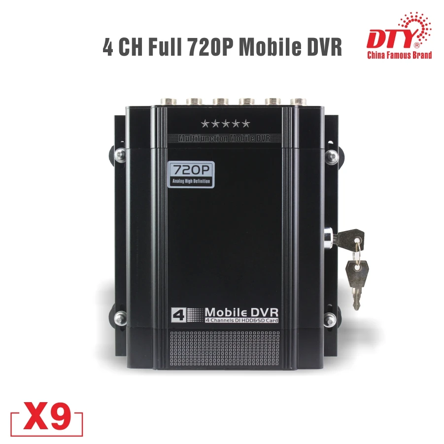  4CH HDD MDVR 720 p coche DVR para el autobús/coche/taxi GPS vehículo DVR con GPS X9s-G