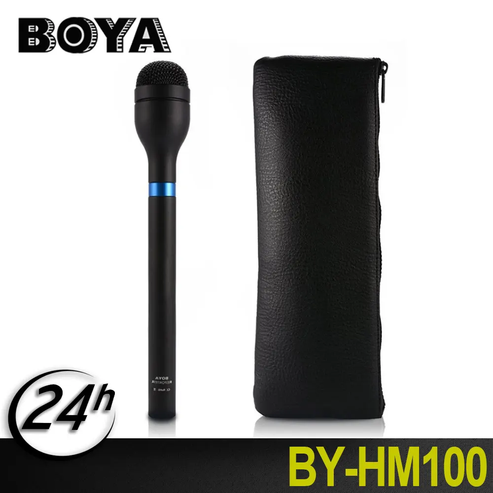 

New BOYA BY-HM100 Omni-Directional Wireless Handheld Dynamic Microphone XLR Long Handle for ENG & Interviews & News Gathering