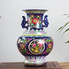 Jingdezhen Antique Ancient Enamel Chinese Ceramic Flower Vase Home Office Decorative Porcelain Vases 1
