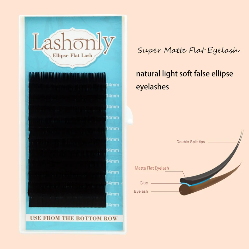 

Matte Flat Ellipse Lashes Extension Individual Ellipse Flat Eyelashes Extensions Lash Extension Mink Eyelash For Makeup