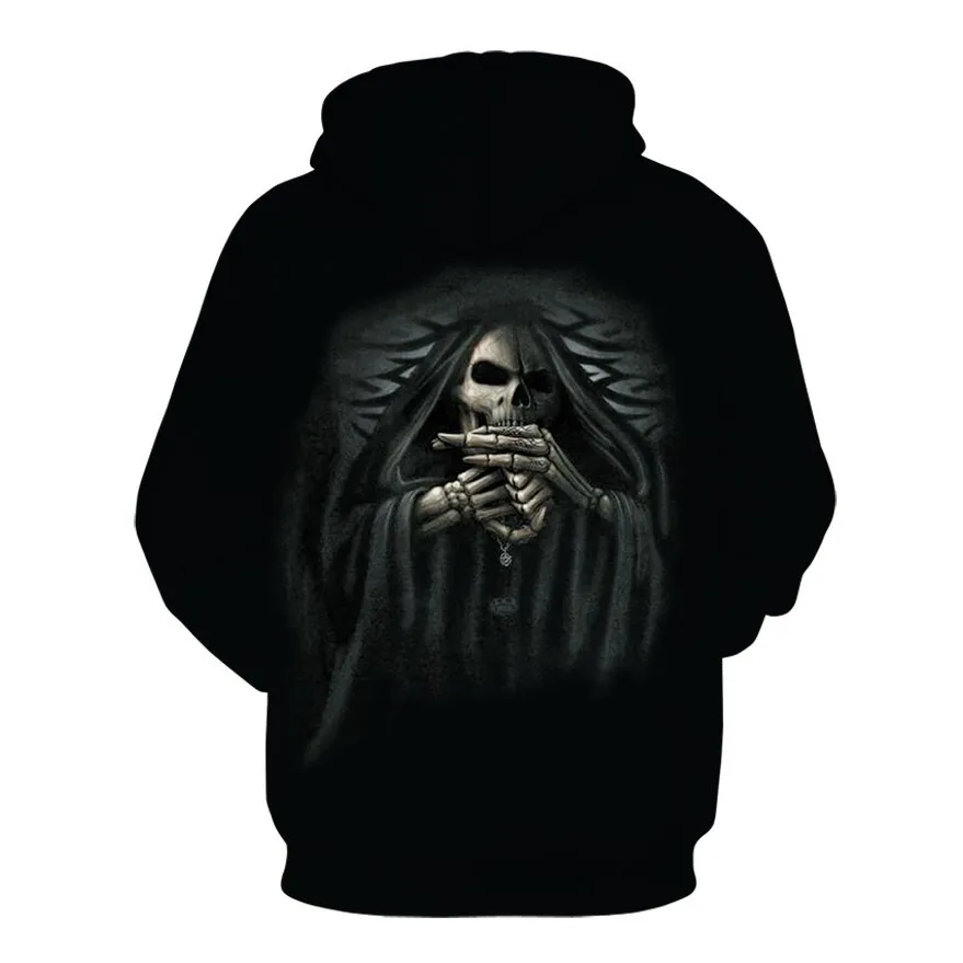 Hot new skull men's Hoodie Sweatshirt 3D printing funny hip hop hoodie Gothic Skull Hoodie autumn jacket men's sportswear