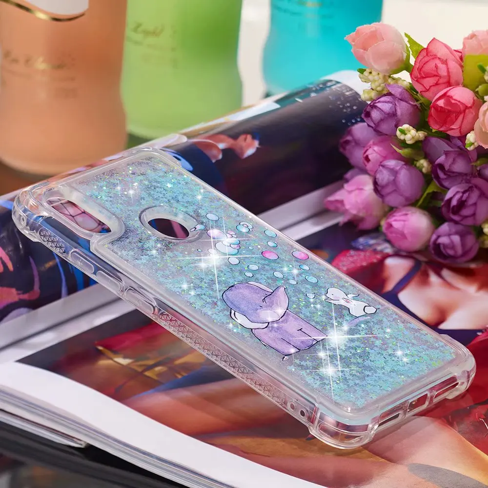 Cute Patterned Glitter Bling Liquid Shockproof Clear Soft Case Cover For Xiaomi (5)