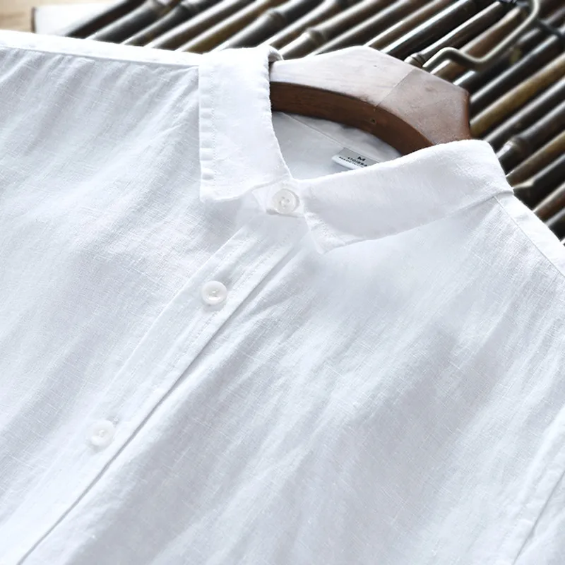 Men's Linen Shirts Long Sleeve Mens White Long Sleeve Shirt 's
