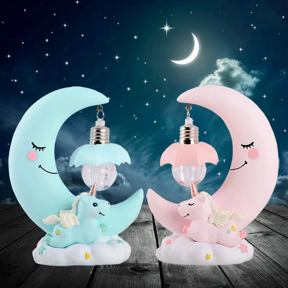 

1pc Sweet Unicorn LED Night Light Baby Nursery Lamps Home Table Room Illumination Decor Light Girls Kids Toys Birthday Gift