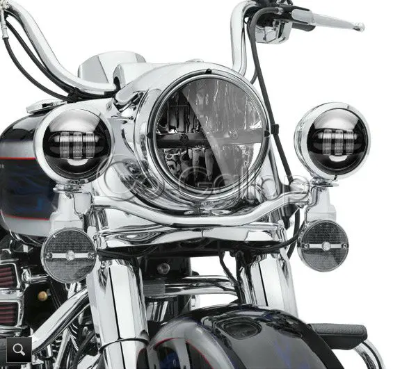 7" LED Projector Daymaker Headlight + Auxiliary Lights Fit Harley