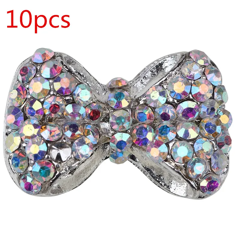

BEAUTY7 10pcs Alloy Rhinestone Bow Tie Nail Art Tip Glitter Decoration Nail Art Accessories Supplies DIY Christmas Decorations
