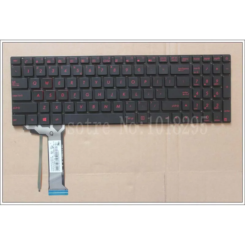 

New US Keyboard for ASUS G552 G552V G552VW G552VX FZ50JX GL752VW GL742VW SILVER/RED backlit English keyboard layout