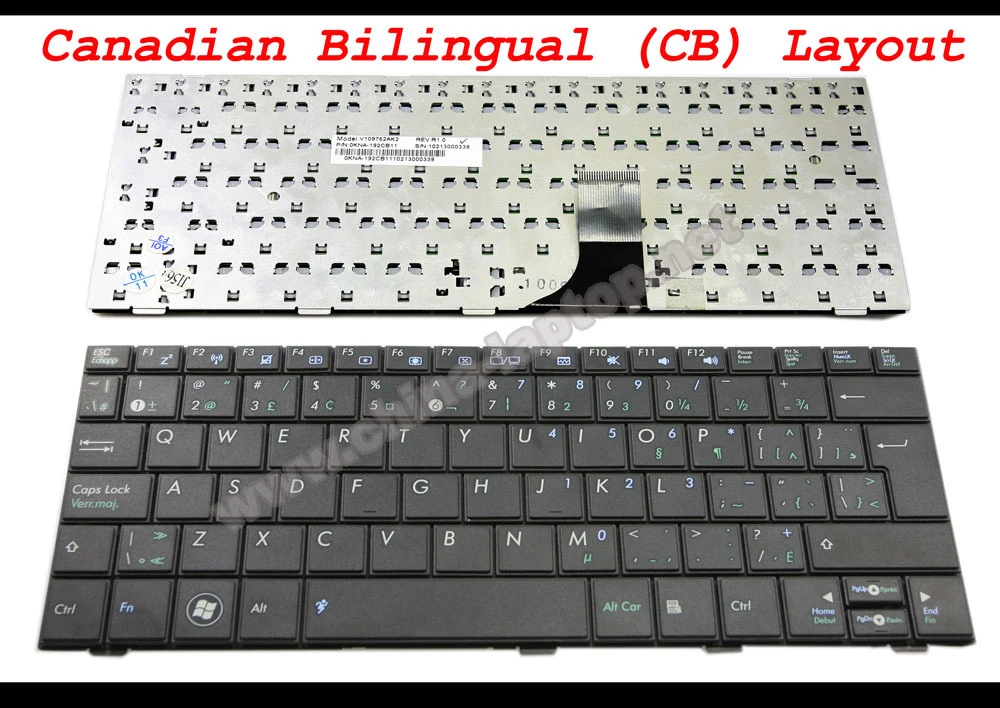 New Laptop Keyboard For Asus Eeepc Eee Pc Shell 1005ha 1008ha 1001ha 1001px Black Cb Canadian Bilingual Us Fr Vak2 Replacement Keyboards Aliexpress