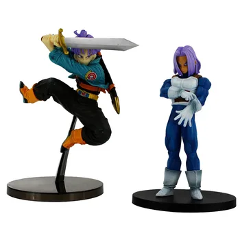 

2Styles Dragon Ball Z Trunks Fighting and sword style PVC Figure Torankusu Dragonball Collectible Model Toy Free shipping