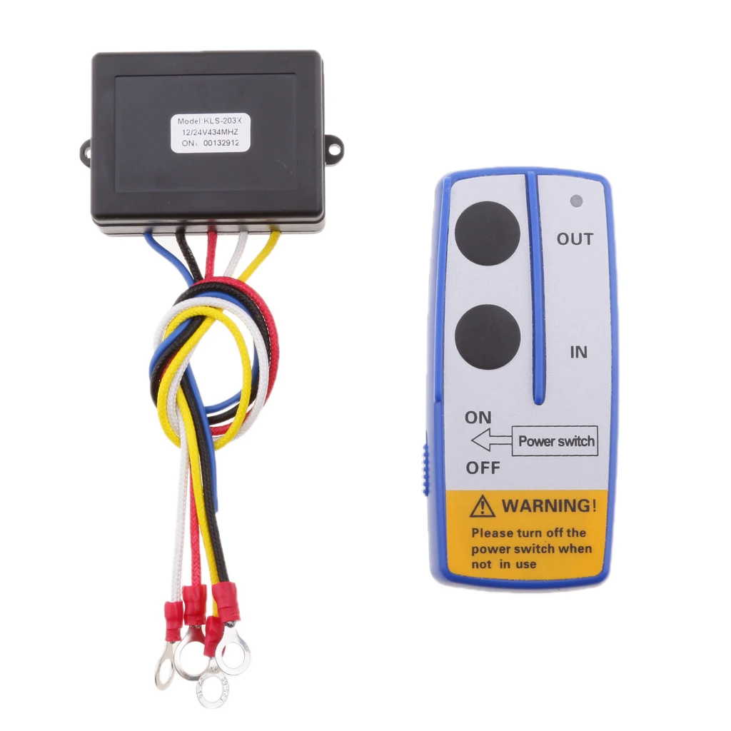 98ft 12V/24V Car ATV SUV Automatic Wireless Winch Remote Control Kit Switch KLS-203