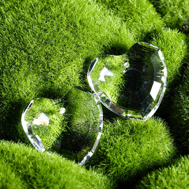 

1pc Clear 38mm Love Heart Prisms Diamond K9 Crystal Chandelier Parts Hanging Pendant For Making Suncatcher Parts Home Decoration