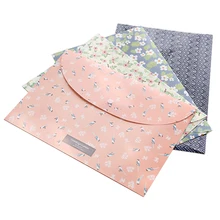 4 шт/Пкг корейский милый А4 мешок для документов с кнопкой папки свежий цветочный цвет сумка для хранения канцелярские принадлежности