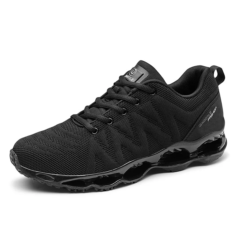 JINBEILEE Men's Shock Absorption Breathable Flying Woven Blade Sneakers Casual Tide Shoes Mesh Walking Shoes