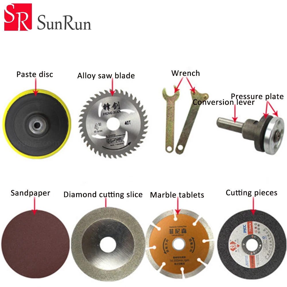 Электрический набор сверл подходит для полировки режущего инструмента электрическая дрель преобразования угловая шлифовальная машина пильный диск шлифовальный инструмент