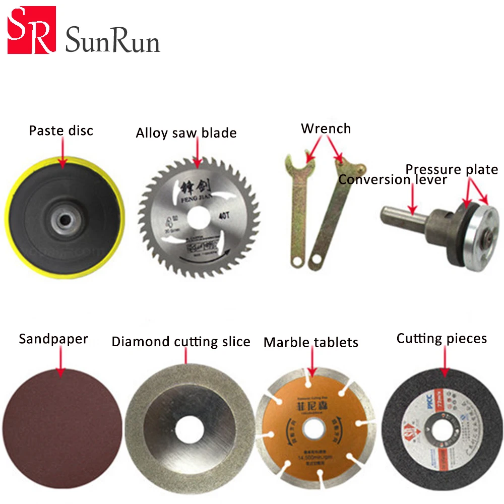 

Electric Drill Kit Fits Polishing Cutting Tool Electric Drill Conversion Angle Grinder Saw Blade Sanding Tool