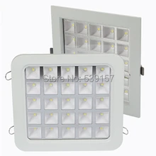 DHL 4 Вт/9 Вт/16 Вт/25 Вт квадратный Встраиваемый светодиодный потолочный светильник/светодиодный решетчатый светильник AC85-265V 10 шт./лот