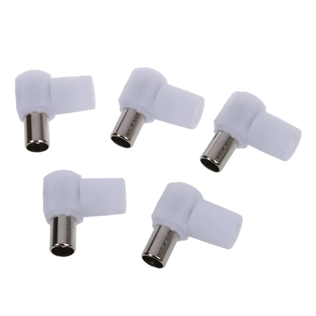 5 pieces 9 5mm connector right angled for antennas TV RF coaxial plug adapter