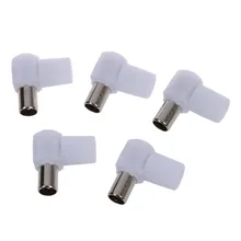 5 pieces 9.5mm connector right angled for antennas TV RF coaxial plug adapter