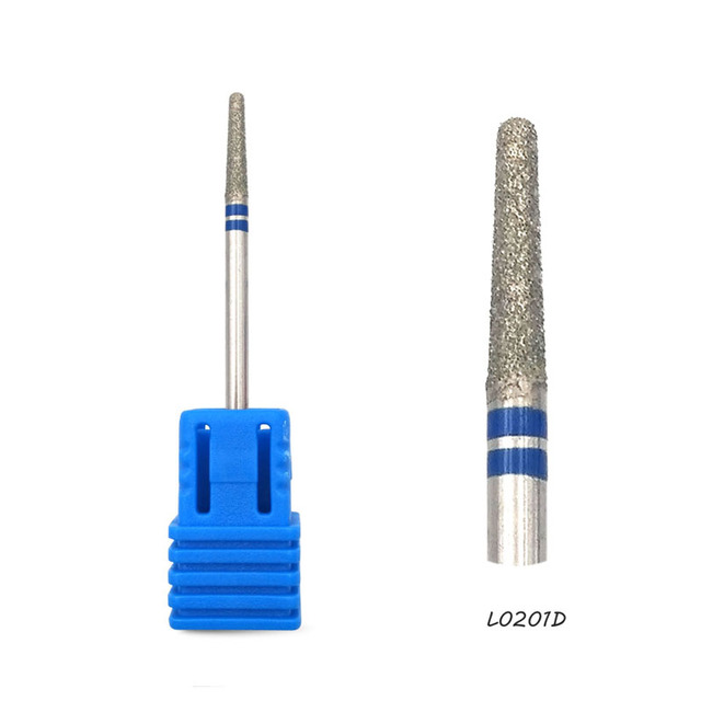 Spear Diamond Nail Drill Bit 3/32" Rotary Burr Manicure Cutters Tools Electric Drill Accessories Nail Mills-GD0208D