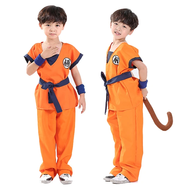 Dragon Ball Z Clothing Suit Son Goku Cosplay Costumes Top / Pants