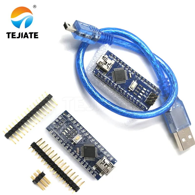 Контроллер Nano V3.0 ardu ino ATMEGA328P ATMEGA328 оригинальный CH340 + USB кабель|Интегральные схемы| |