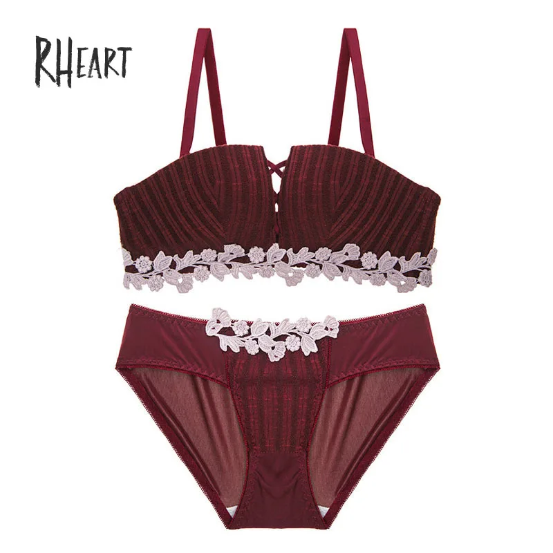 Женский комплект нижнего белья Roseheart красный кружевной бюстгальтер с подкладкой