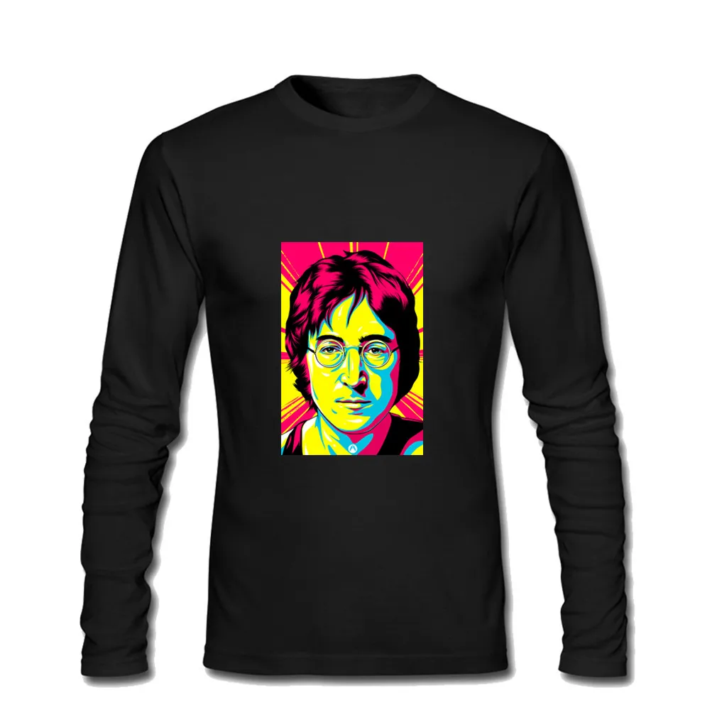 Custom Adult T Shirt Printing John Lennon on Behance Long Sleeve T Shirt For Man Crew Neck T 