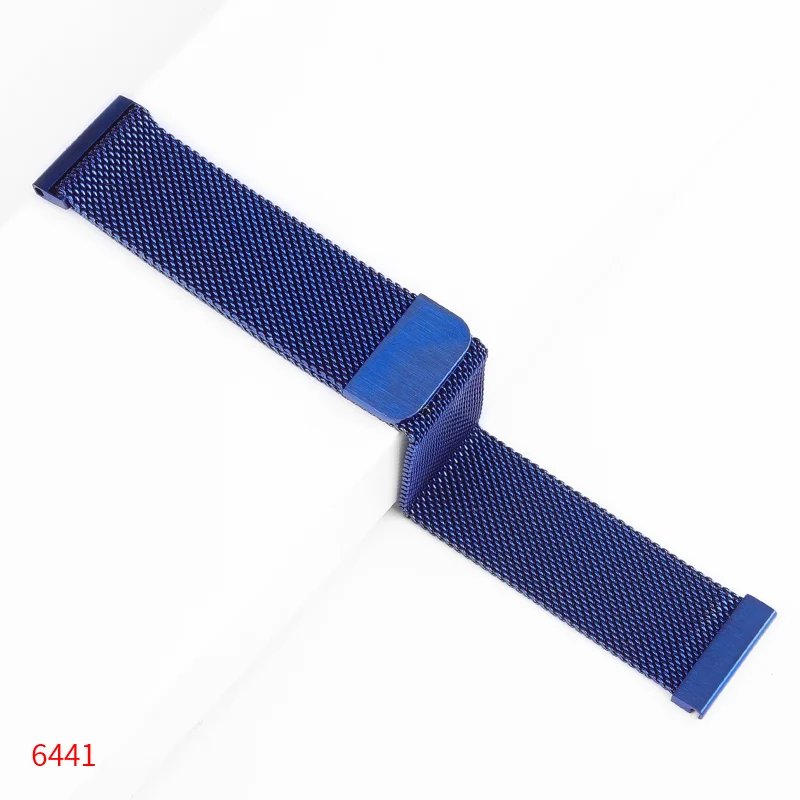 20 мм Миланский ремешок для часов lenovo watch S/samsung gear S2 Galaxy watch 42 мм/сменный ремешок из нержавеющей стали - Цвет ремешка: Синий