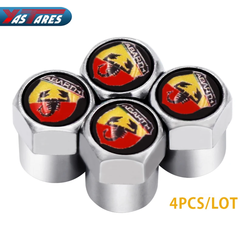 

Car Styling Valve Caps Case For Fiat Punto Abarth 500 Stilo Car-Styling Auto Tire Wheel Tyre Stem Air Covers Car Accessories
